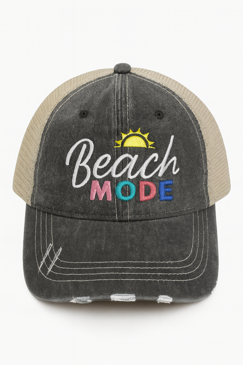 Beach Mode Distressed Cap