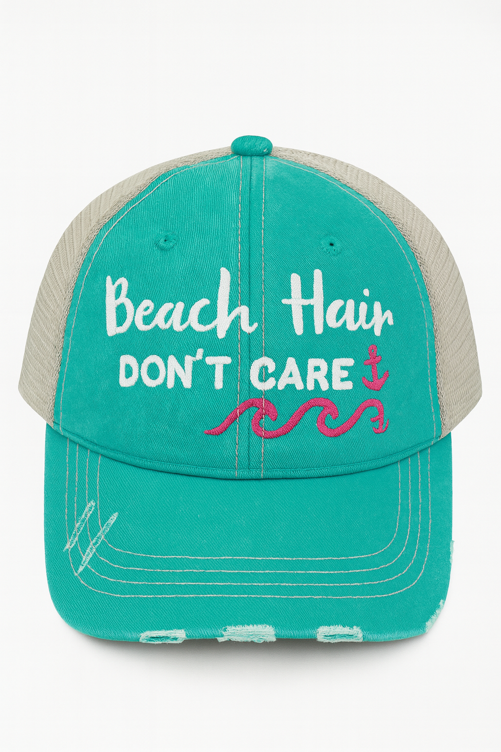 Beach Hair Don’t Care Distressed Cap