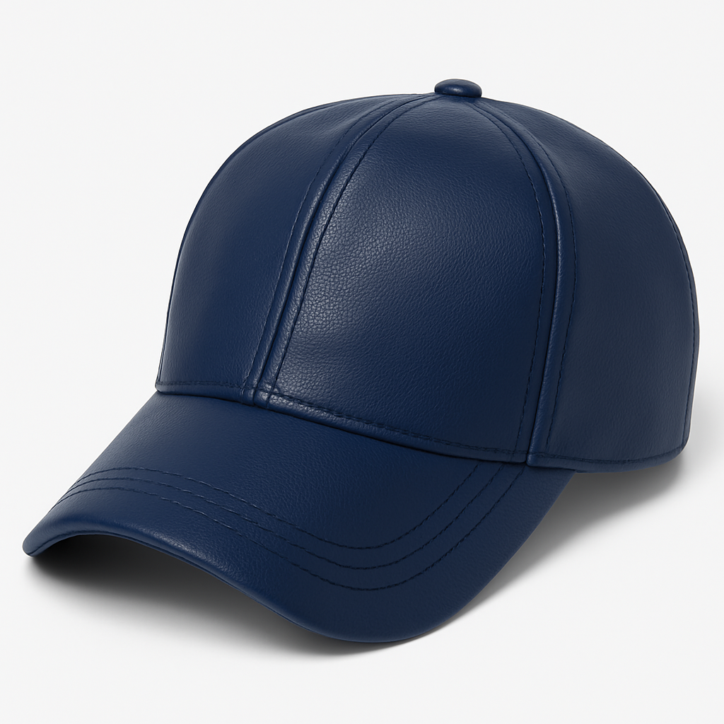 Cream Faux Leather Cap