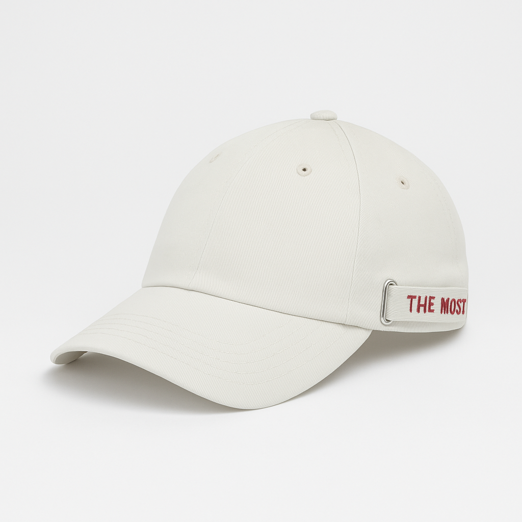 Minimalist Off-White Cap – Adjustable Strapback