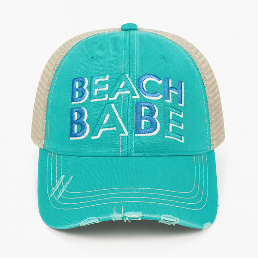 Beach Babe Distressed Cap