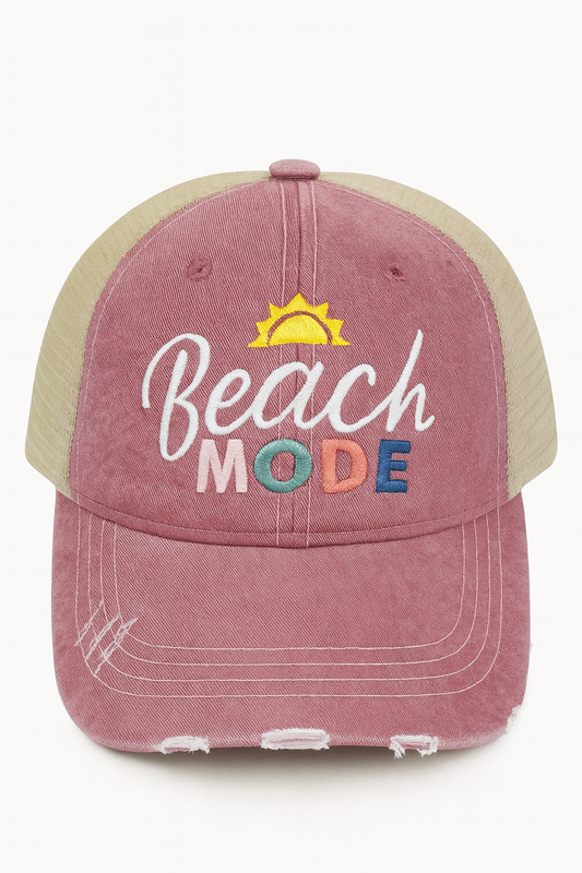 Beach Mode Distressed Cap