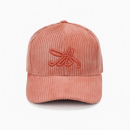 Corduroy Baseball Cap- Embroidered Logo