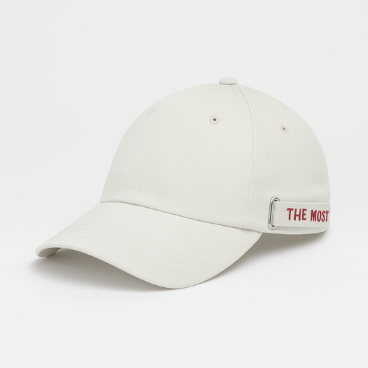Minimalist Off-White Cap – Adjustable Strapback