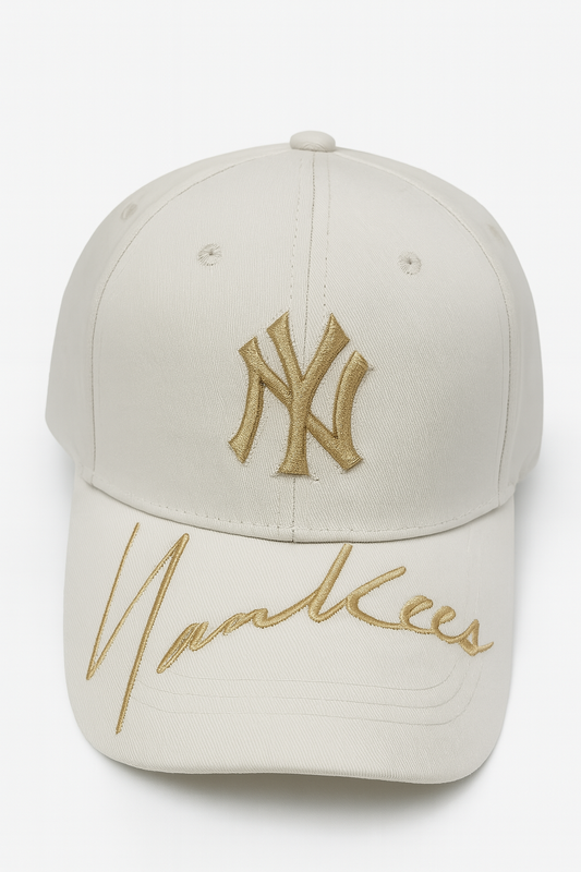 NY Yankees Classic Baseball Cap – Gold Embroidery