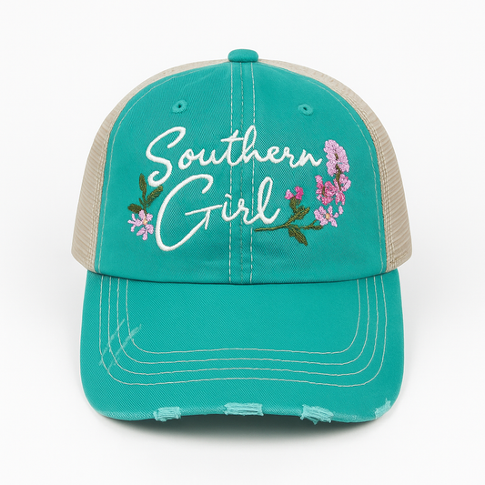 Southern Girl Distressed Cap